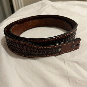 Leather tooled belt